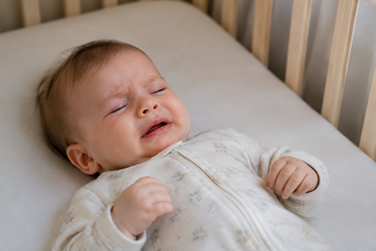 baby crying in sleep