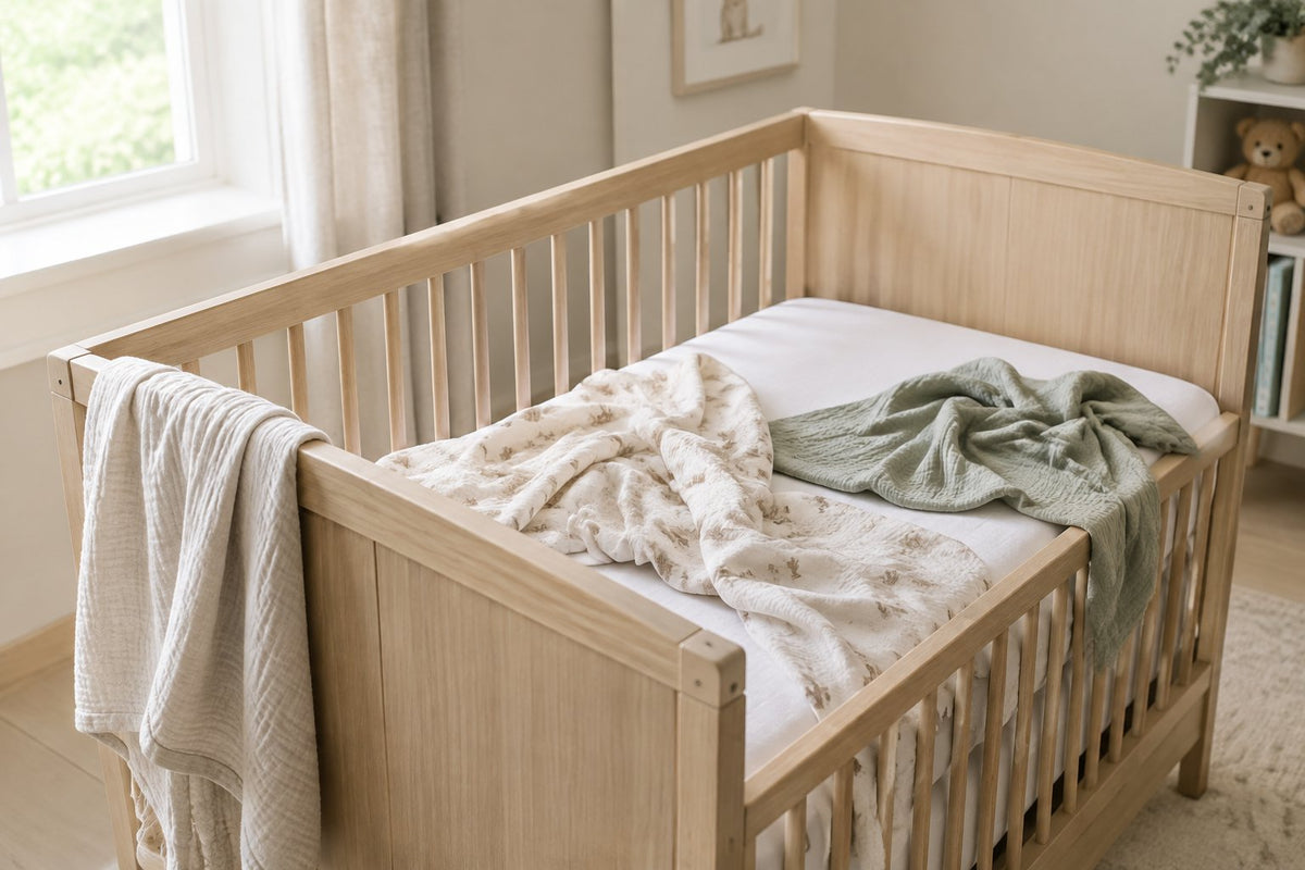when can babies sleep with blankets