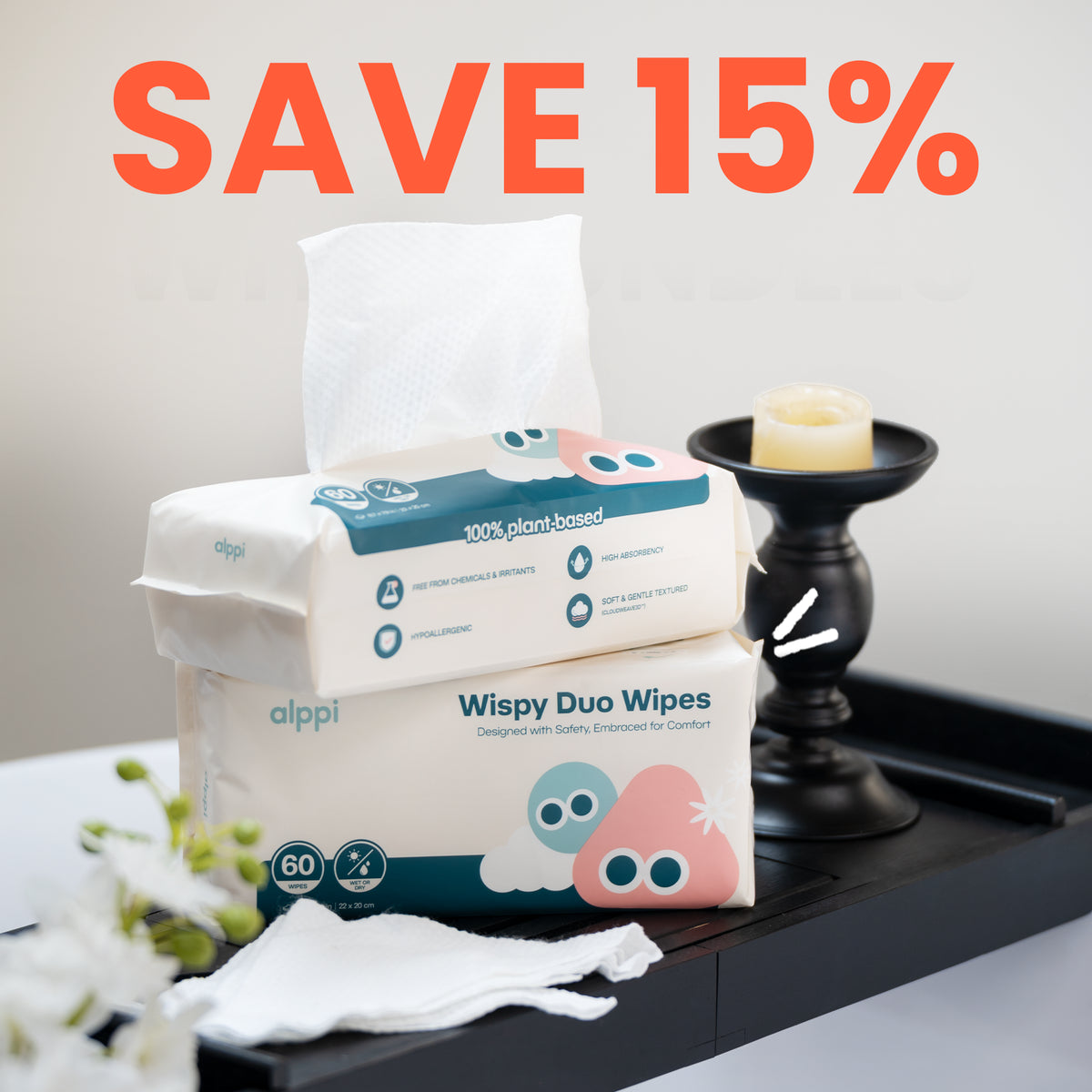 AlppiBaby Wispy Duo Wipes