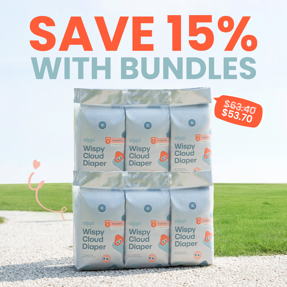 Alppi Wispy Cloud Diaper Bundles