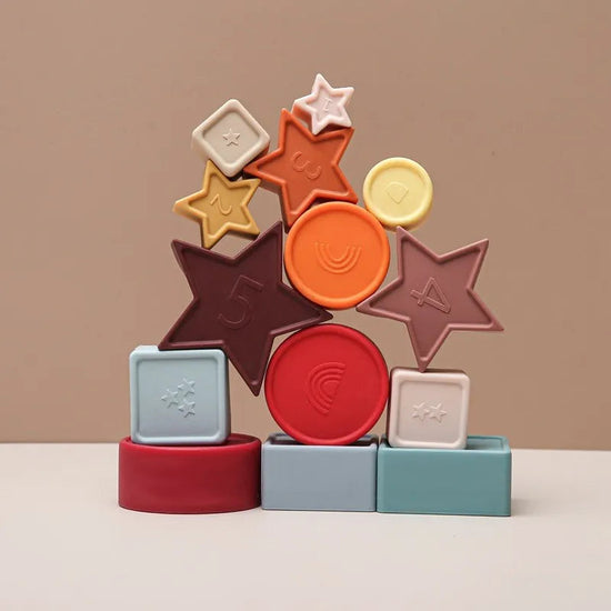 Montessori Natural Learning Stack silicone toy