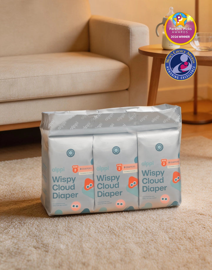 Alppi Wispy Cloud Diaper Weekly Bag packaging
