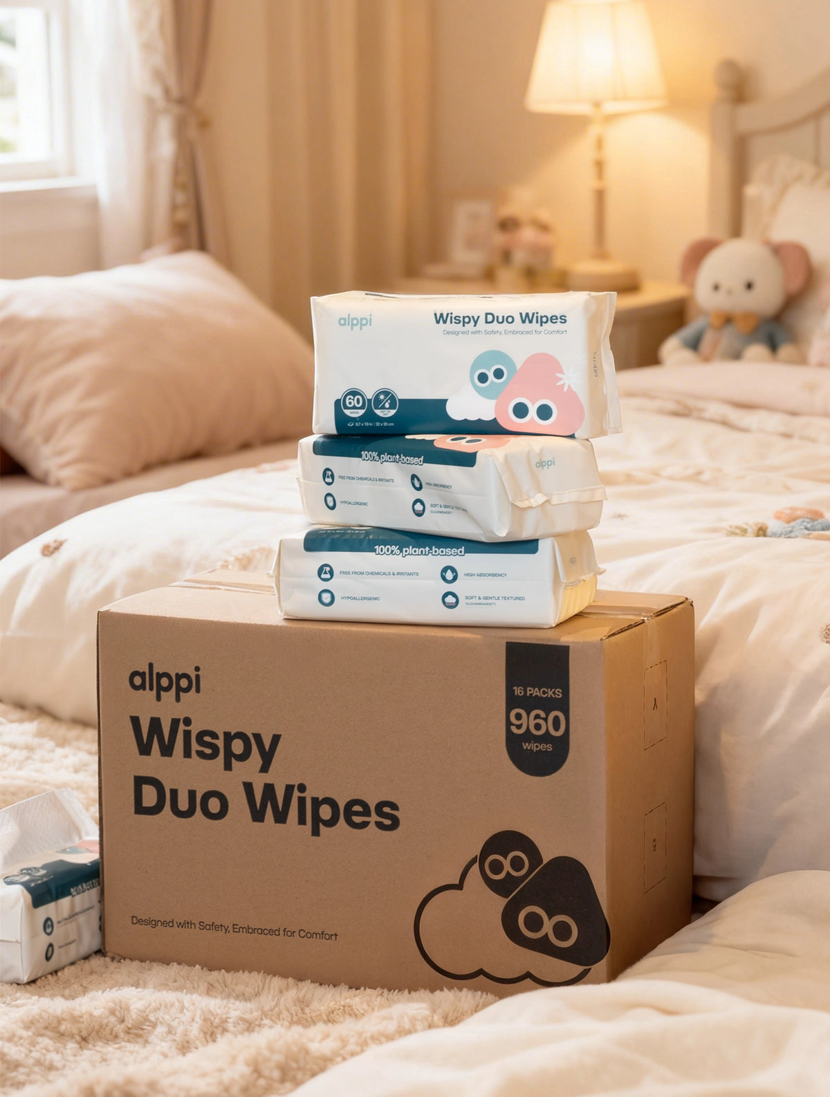 Alppi Wispy Duo Wipes box
